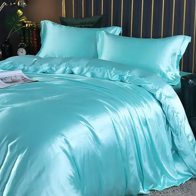 DecorBites™ Luxury Silk Bedding Set - King Queen Twin Sizes