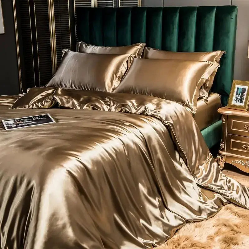 DecorBites™ Luxury Silk Bedding Set - King Size