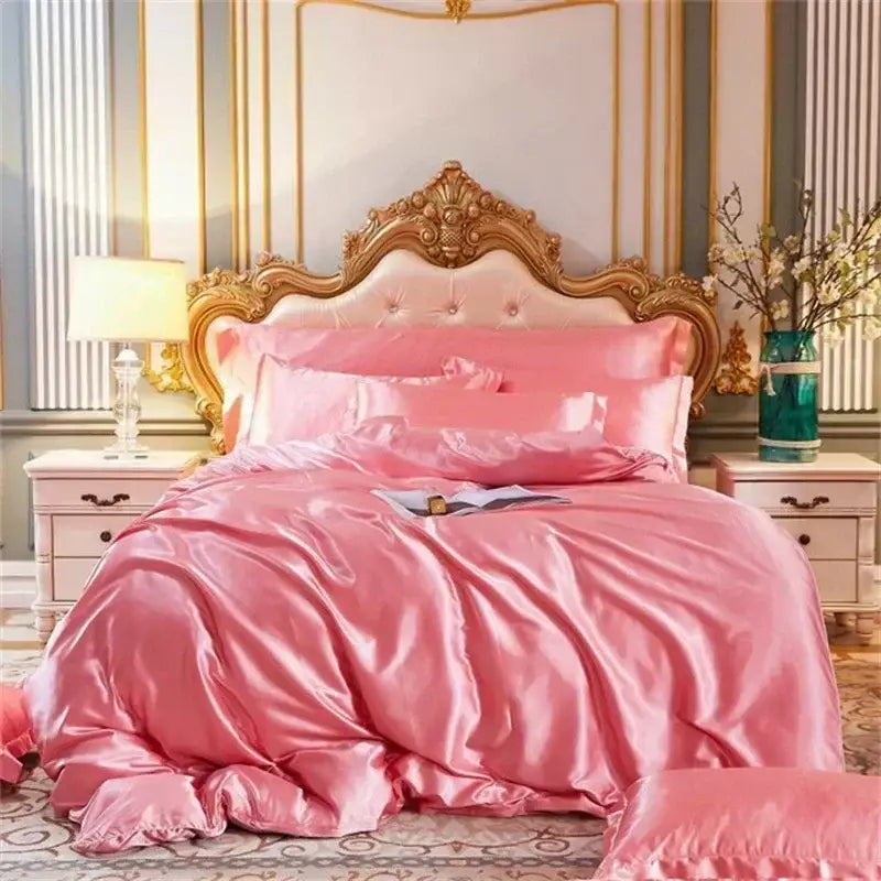 DecorBites™ Luxury Silk Bedding Set with Natural Mulberry Silk