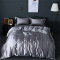 DecorBites™ Luxury Silk Bedding Set with Sheets