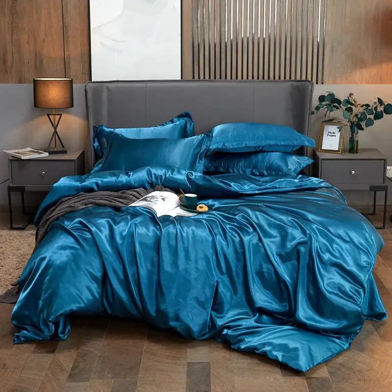 DecorBites™ Luxury Solid Color Bedding Set: Twin, Queen, King