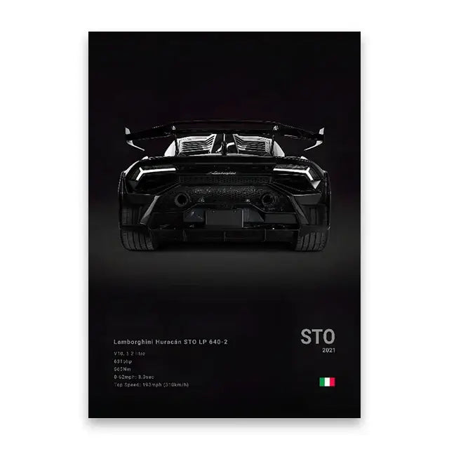 DecorBites™ Luxury Sports Car Canvas Wall Art