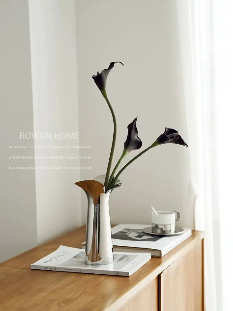 DecorBites™ Luxury Stainless Steel Vase for Home Decor