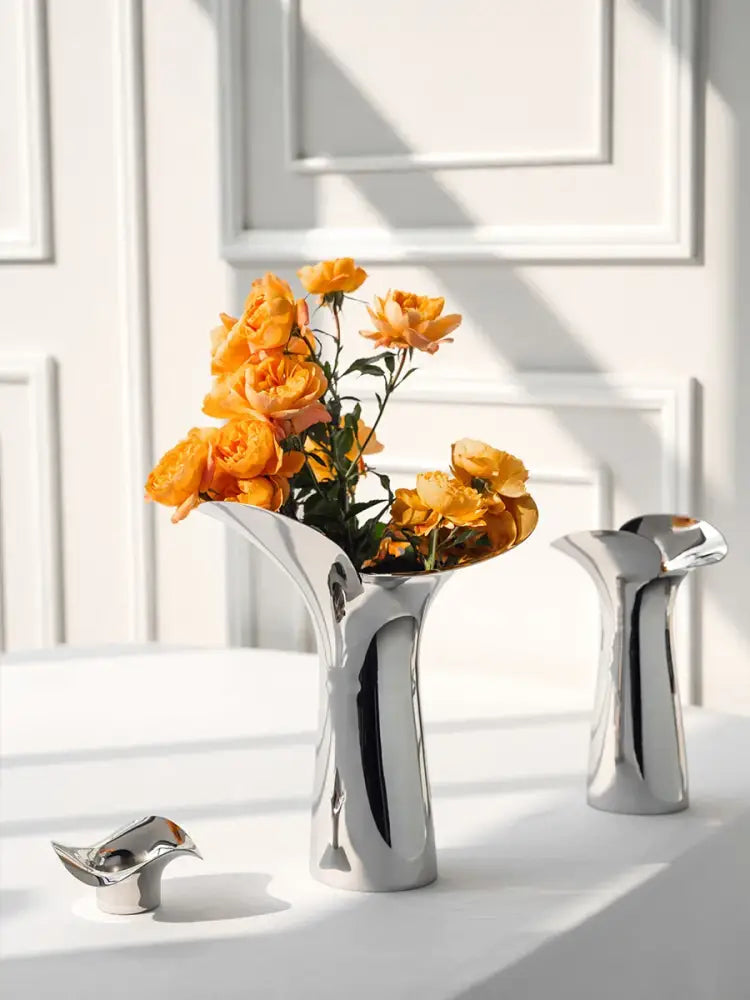 DecorBites™ Luxury Stainless Steel Vase for Home Decor