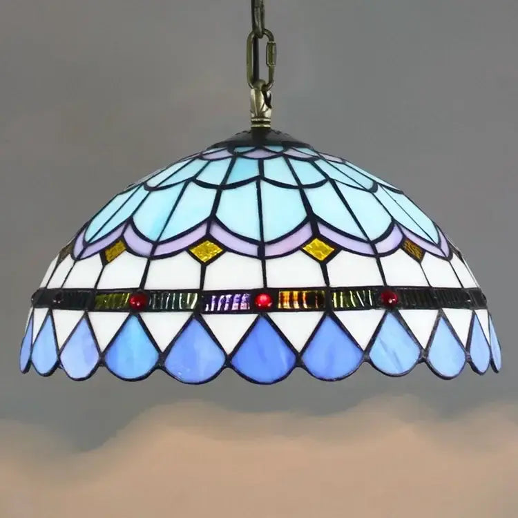 DecorBites™ Luxury Tiffany Style Stained Glass Pendant Light