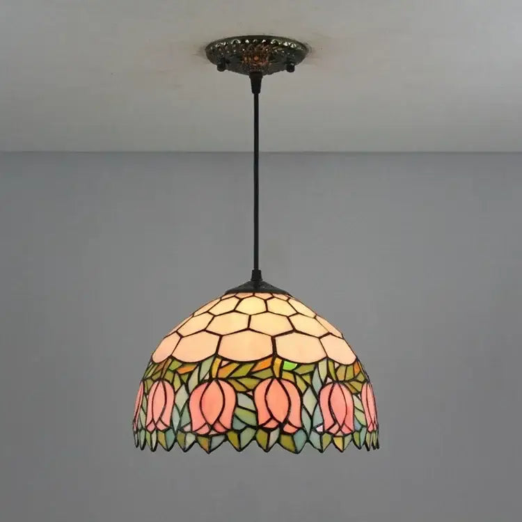 DecorBites™ Luxury Tiffany Style Stained Glass Pendant Light