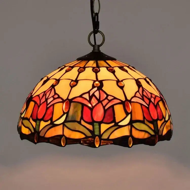 DecorBites™ Luxury Tiffany Style Stained Glass Pendant Light