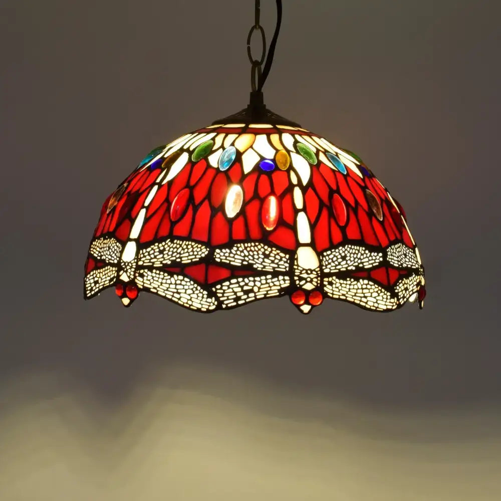 DecorBites™ Luxury Tiffany Style Stained Glass Pendant Light