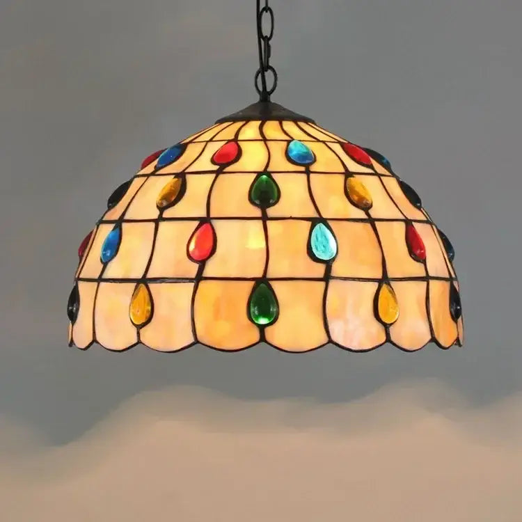 DecorBites™ Luxury Tiffany Style Stained Glass Pendant Light