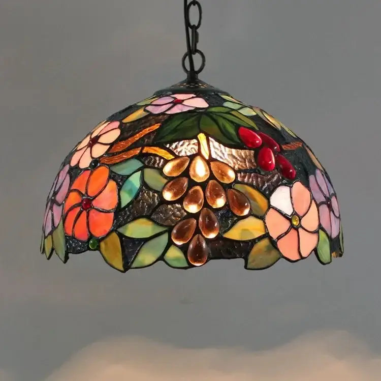 DecorBites™ Luxury Tiffany Style Stained Glass Pendant Light