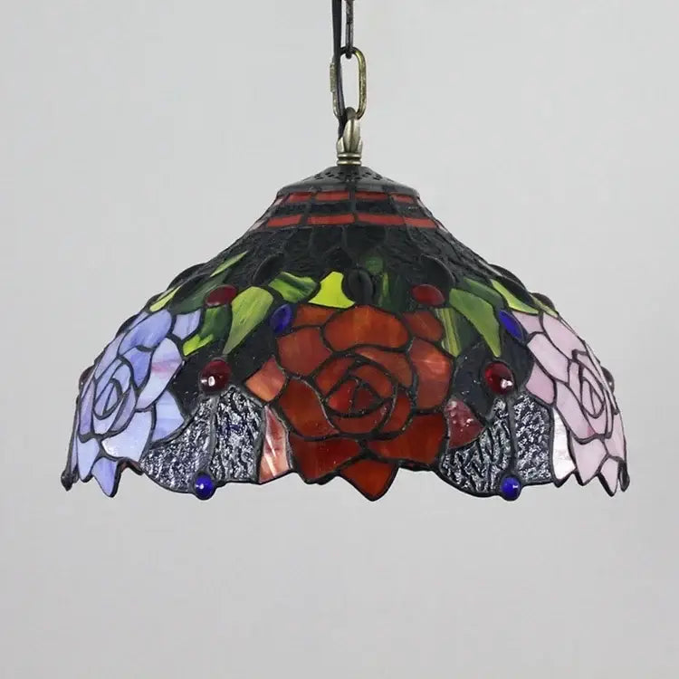 DecorBites™ Luxury Tiffany Style Stained Glass Pendant Light
