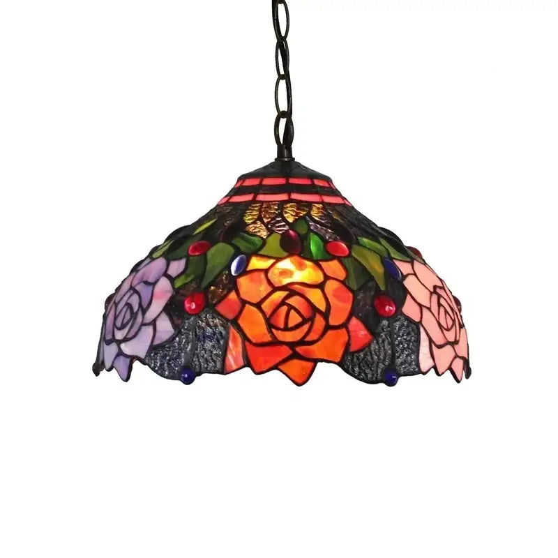 DecorBites™ Luxury Tiffany Style Stained Glass Pendant Light