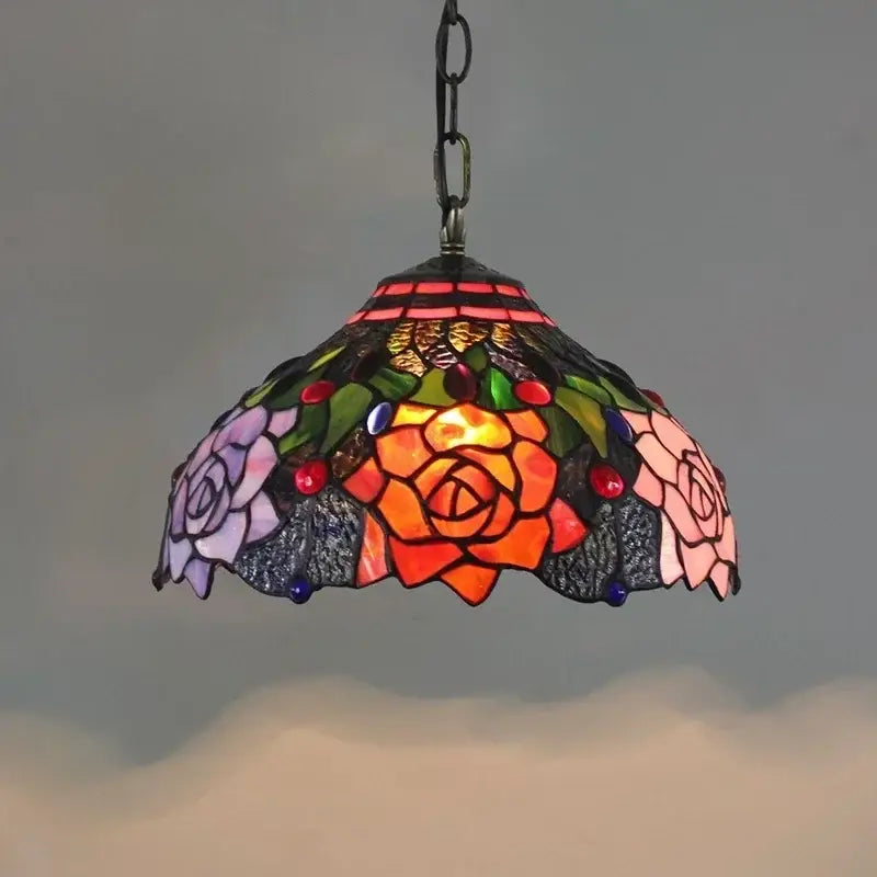 DecorBites™ Luxury Tiffany Style Stained Glass Pendant Light