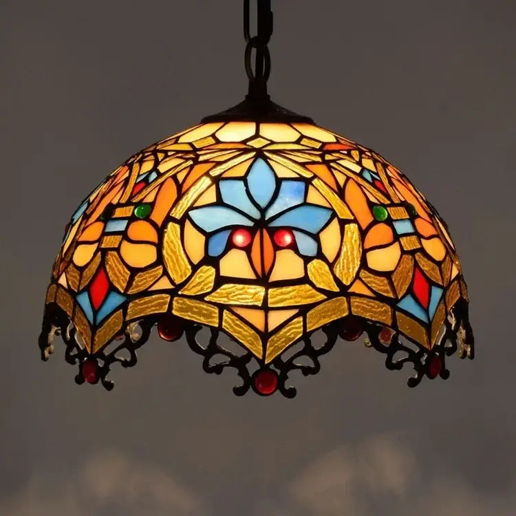 DecorBites™ Luxury Tiffany Style Stained Glass Pendant Light
