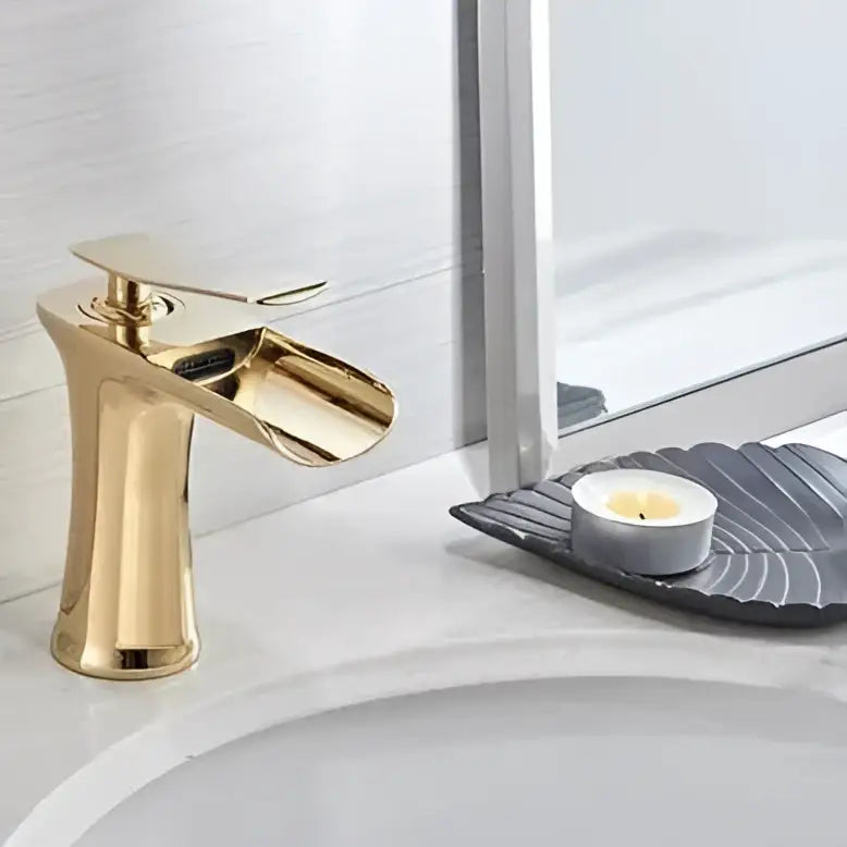 DecorBites™ Mai - Single Handle Gold Bathroom Faucet