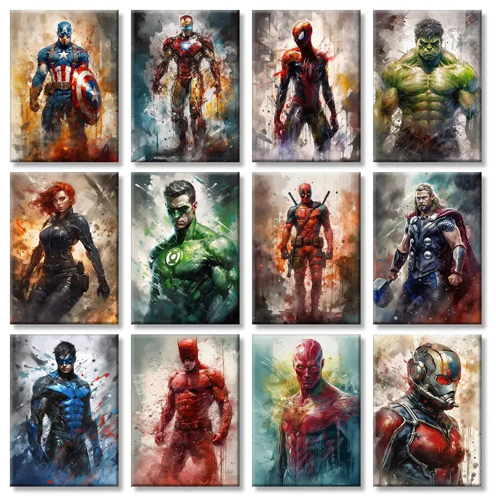 DecorBites™ Marvel Canvas Wall Art Print - Superhero Poster