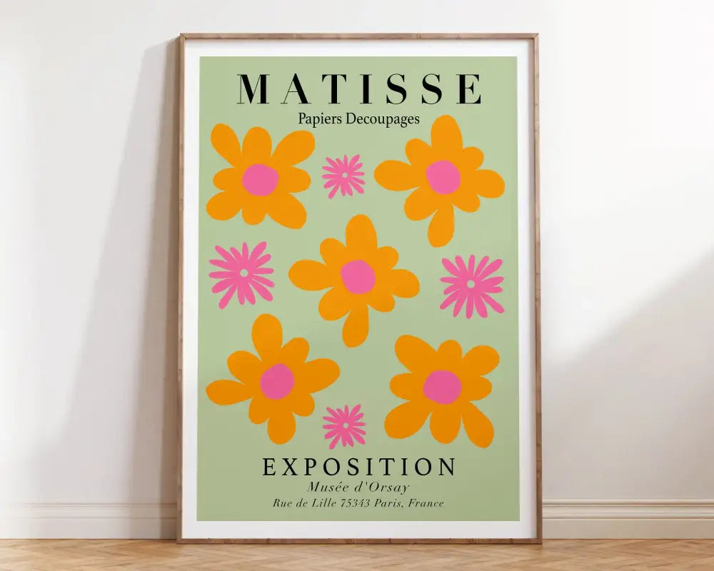 DecorBites™ Matisse Floral Prints- Abstract Flowers Canvas Exhibition
