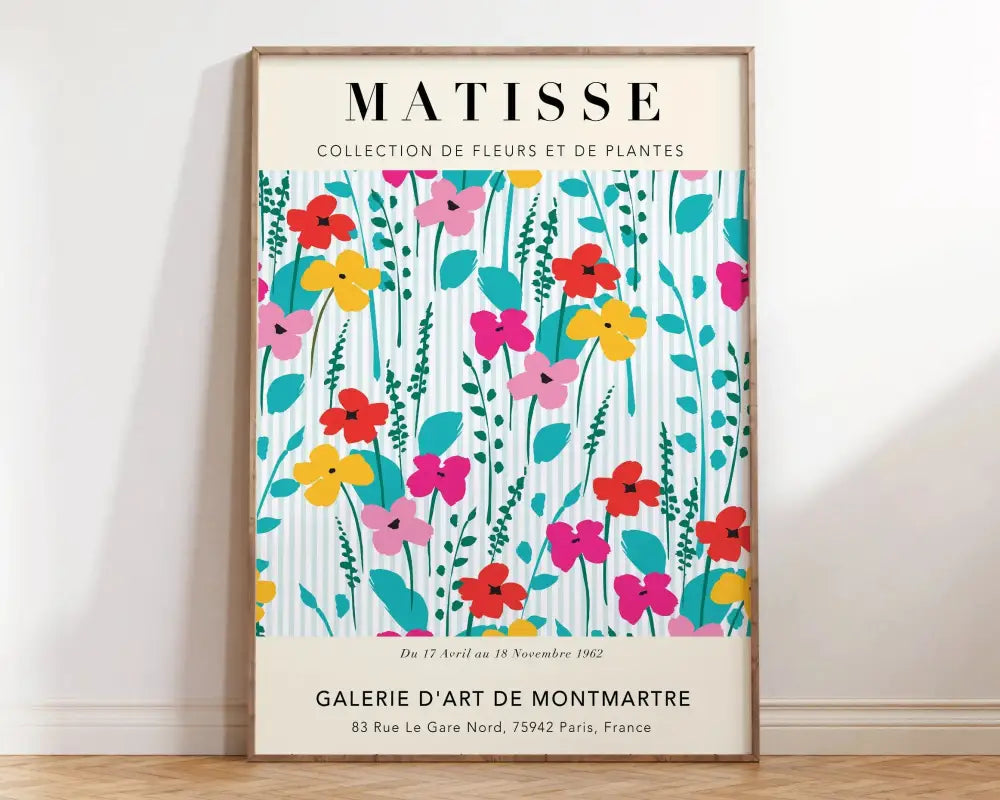 DecorBites™ Matisse Floral Prints- Abstract Flowers Canvas Exhibition