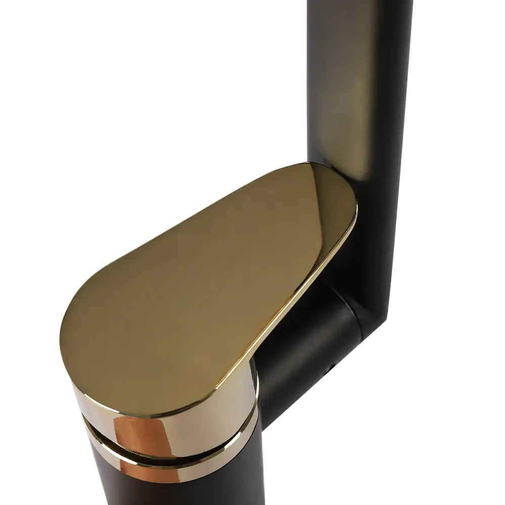 DecorBites™ Matte Black & Gold Bathroom Faucet, Dual Water Modes