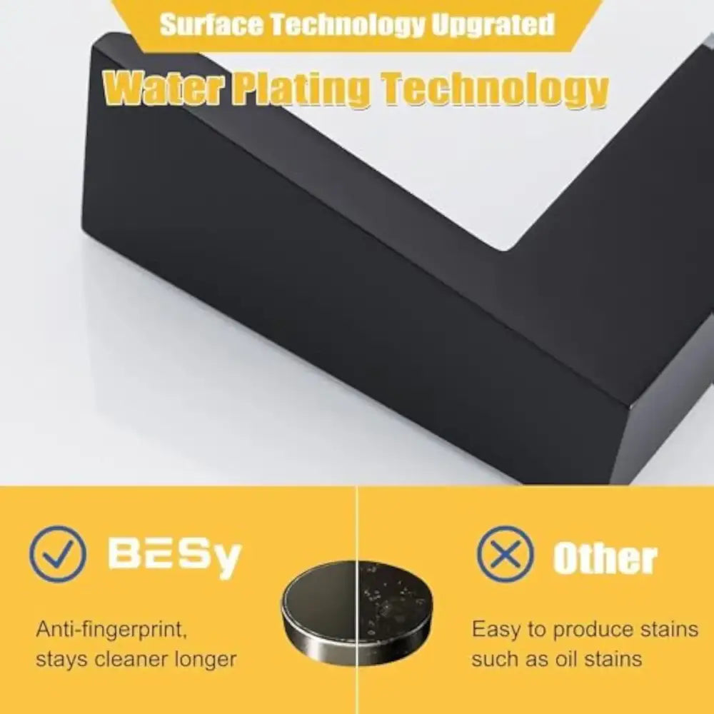 DecorBites™ Matte Black LED Waterfall Bathroom Faucet