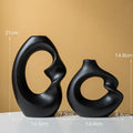 DecorBites™ Matte Ceramic Vase Set 2 Modern Home Decor