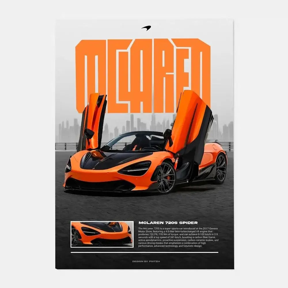 ملصق فاخر لديكور المنزل من DecorBites™ Mclaren P1 GTR