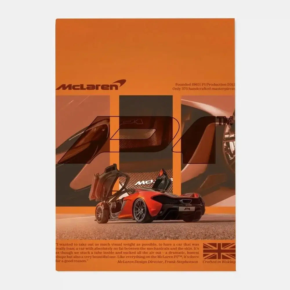 ملصق فاخر لديكور المنزل من DecorBites™ Mclaren P1 GTR