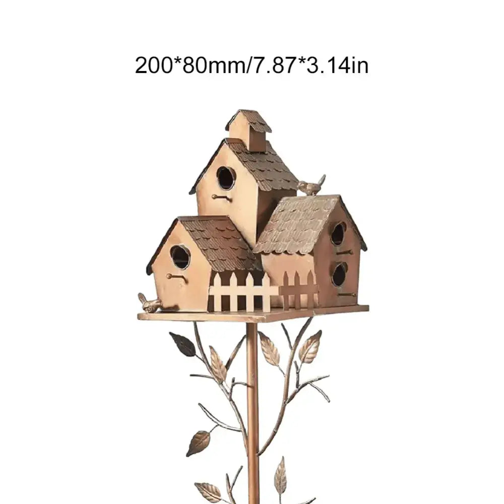 DecorBites™ Metal Birdhouse Garden Stakes for Outdoor Decor