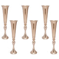DecorBites™ Metal Golden Flower Stand Vase Candle Holder