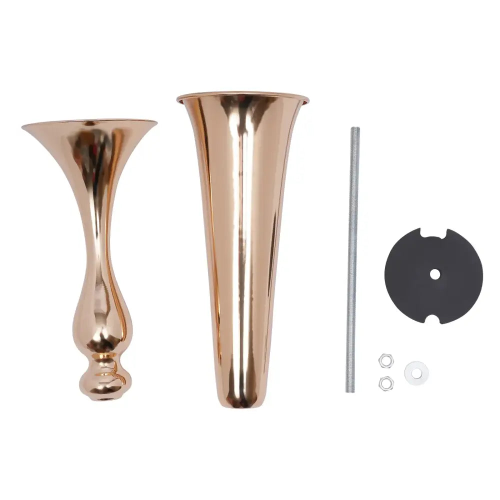 DecorBites™ Metal Golden Flower Stand Vase Candle Holder