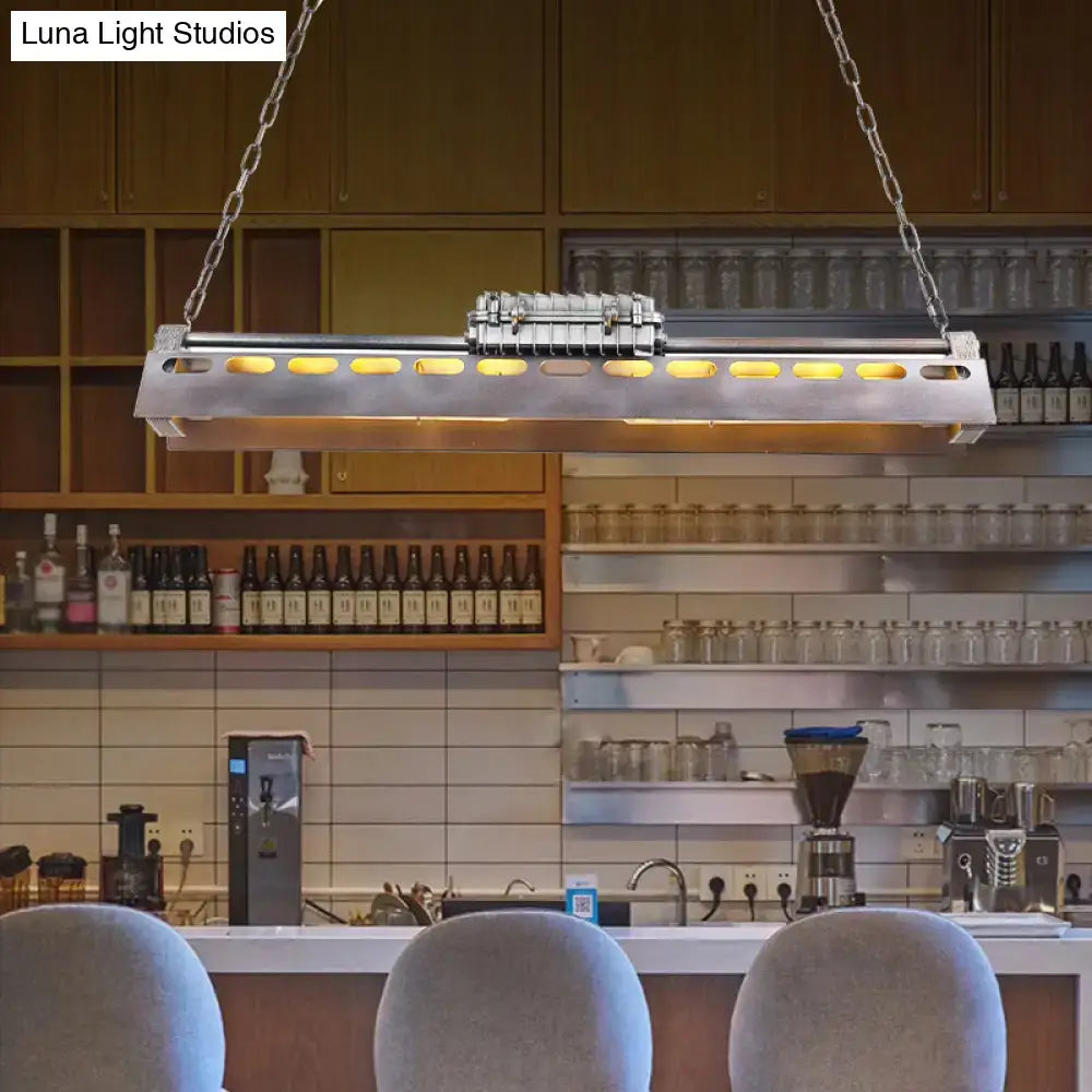 DecorBites™ Metal Island Lighting Fixture - Triangular Loft Style - 1 Head - Restaurant Billiard Lamp