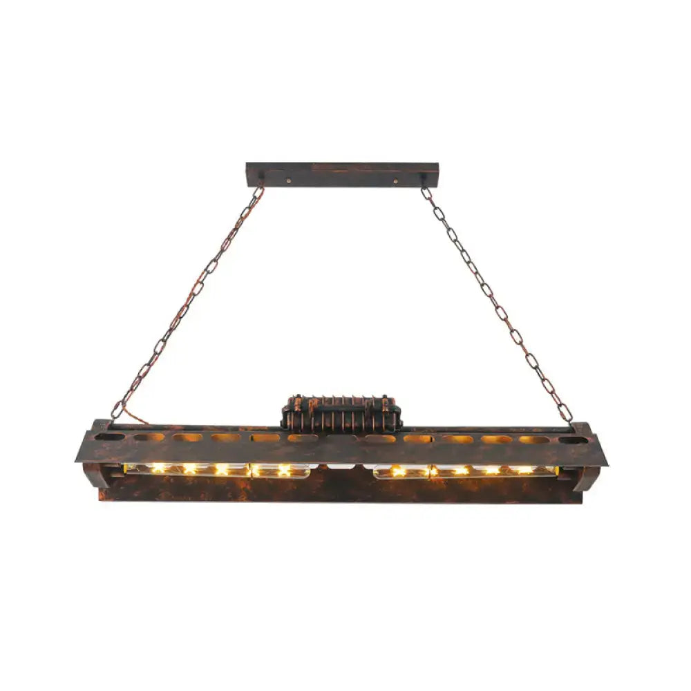 DecorBites™ Metal Island Lighting Fixture - Triangular Loft Style - 1 Head - Restaurant Billiard Lamp