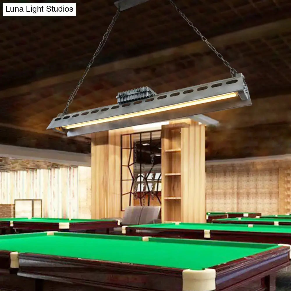 DecorBites™ Metal Island Lighting Fixture - Triangular Loft Style - 1 Head - Restaurant Billiard Lamp