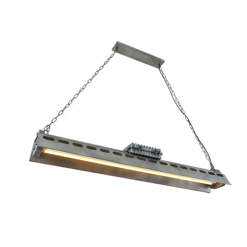 DecorBites™ Metal Island Lighting Fixture - Triangular Loft Style - 1 Head - Restaurant Billiard Lamp