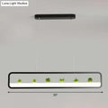 Decorbites metal led hanging light 110v-120v 220v-240v rectangular black pendant with green succulents and white led strip