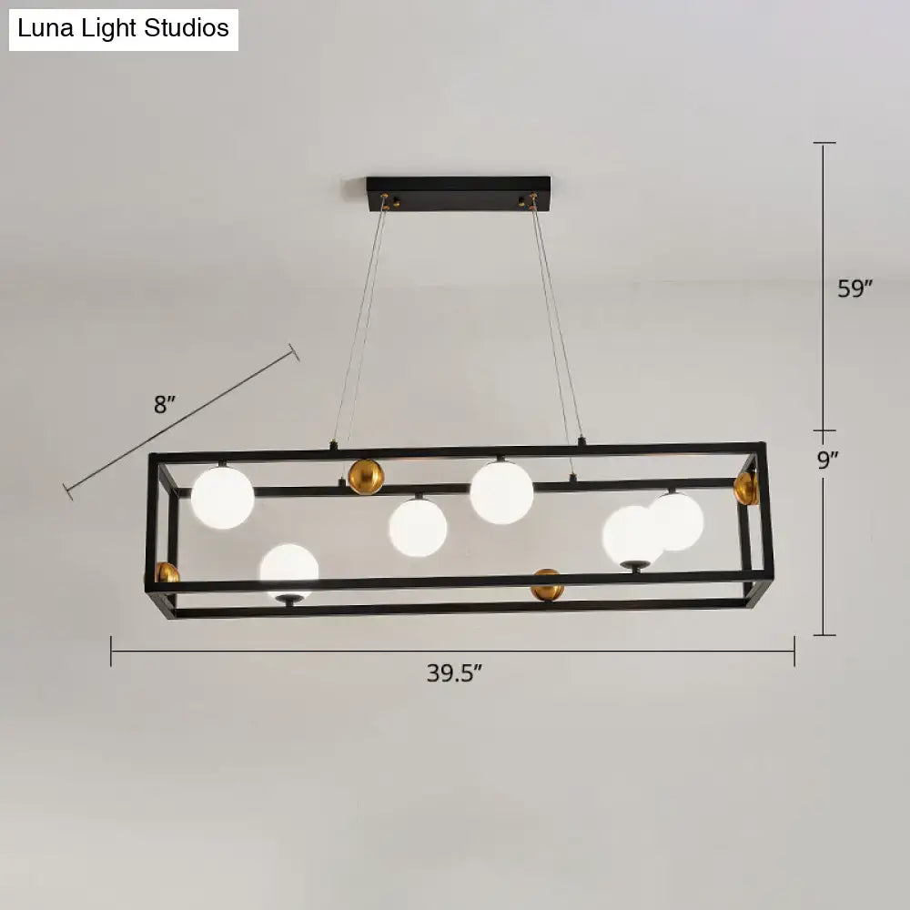 DecorBites™ Metal Pendant Light with Milk Glass Shade for Industrial Dining Rooms