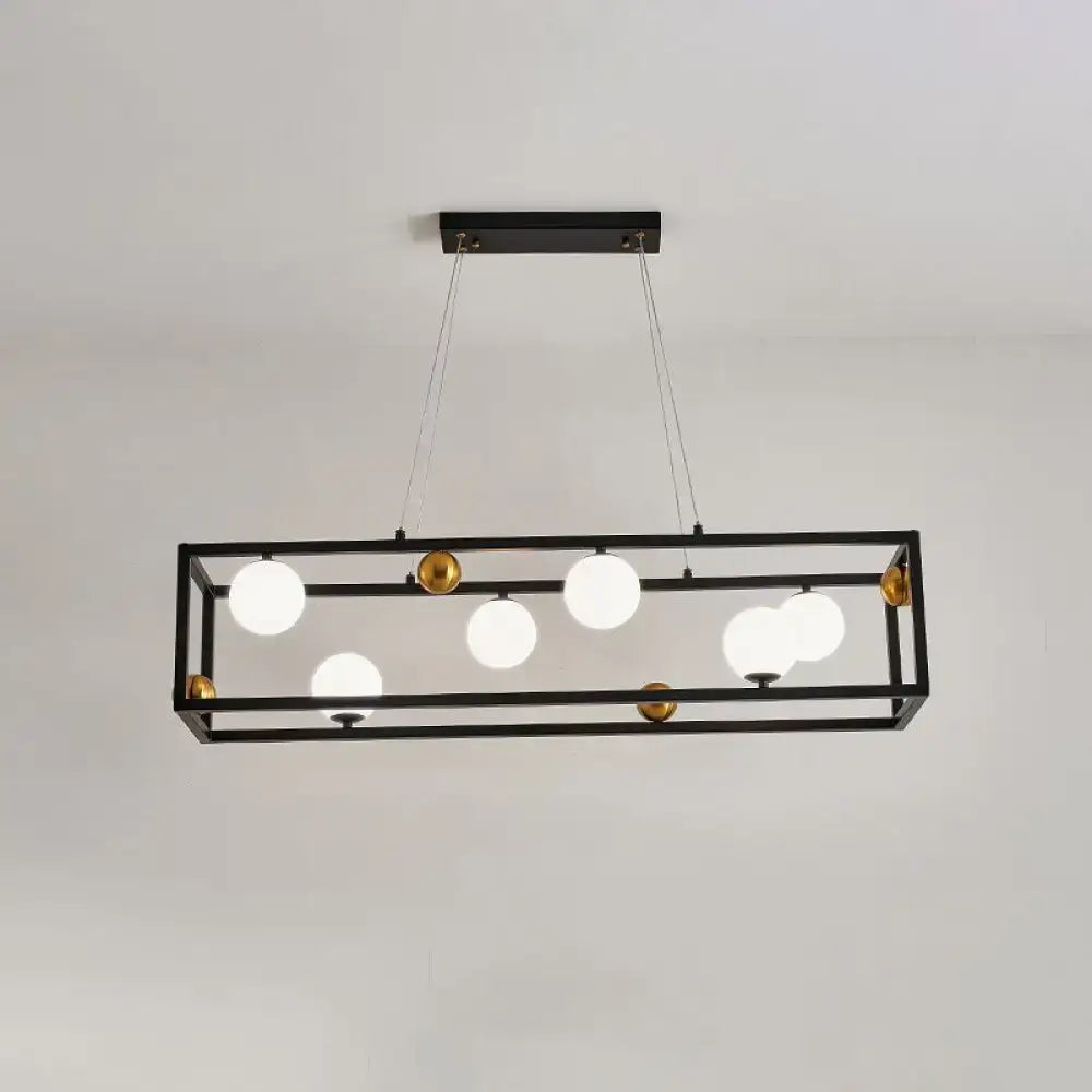 DecorBites™ Metal Pendant Light with Milk Glass Shade for Industrial Dining Rooms