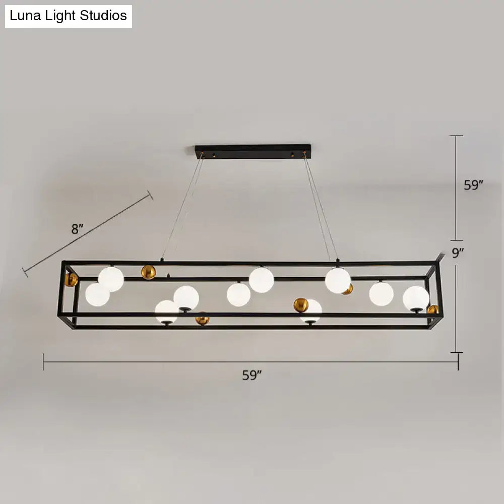 DecorBites™ Metal Pendant Light with Milk Glass Shade for Industrial Dining Rooms