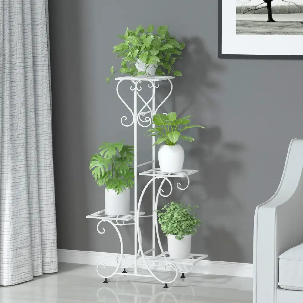 DecorBites™ Metal Plant Stand for 4 Flower Pots