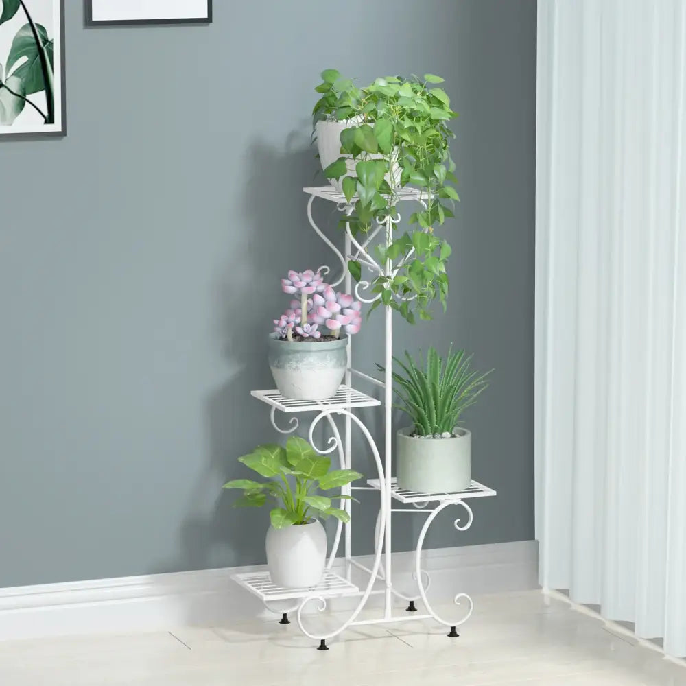 DecorBites™ Metal Plant Stand for 4 Flower Pots