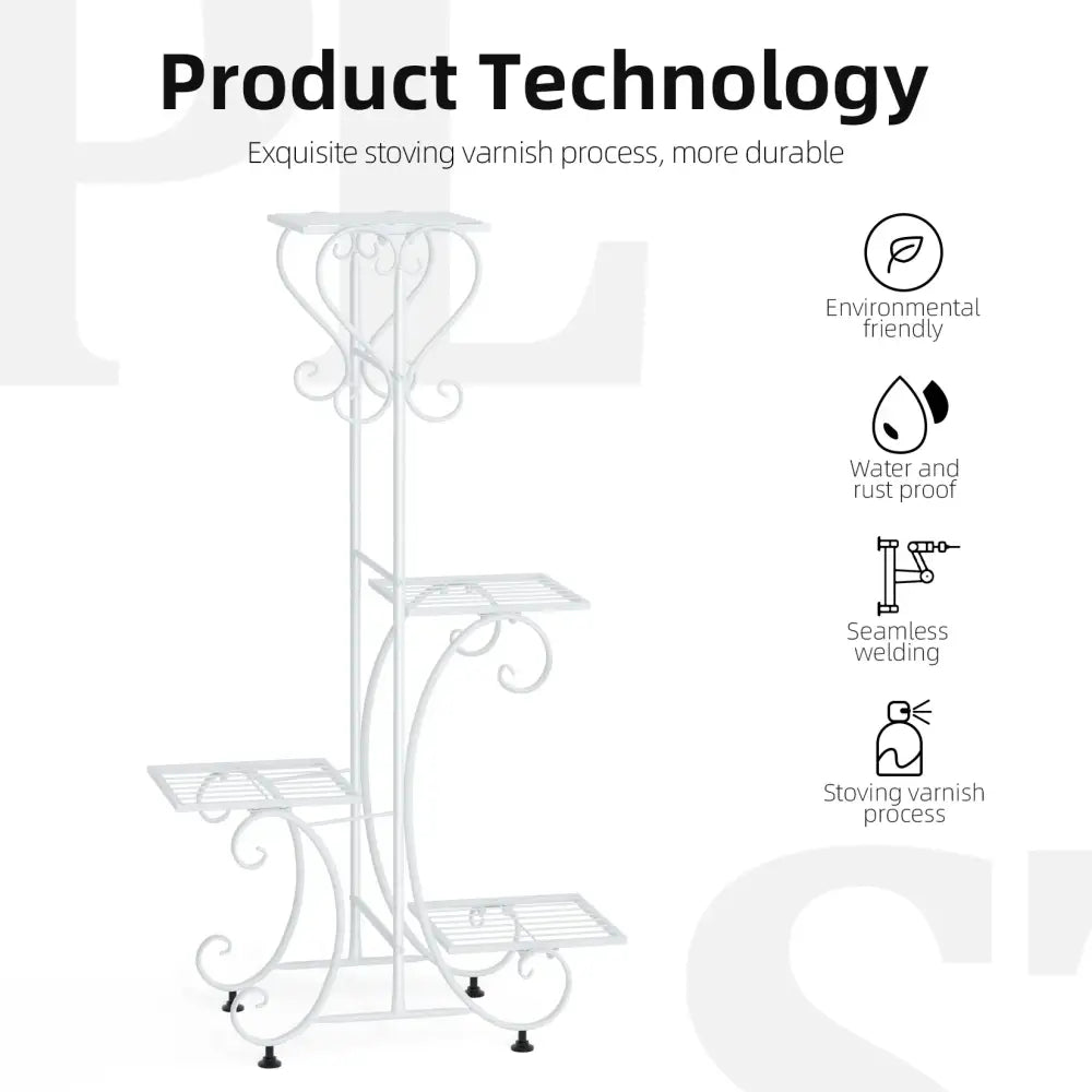 DecorBites™ Metal Plant Stand for 4 Flower Pots