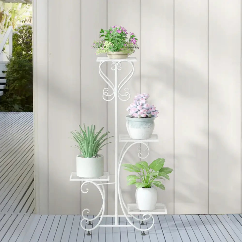 DecorBites™ Metal Plant Stand for 4 Flower Pots