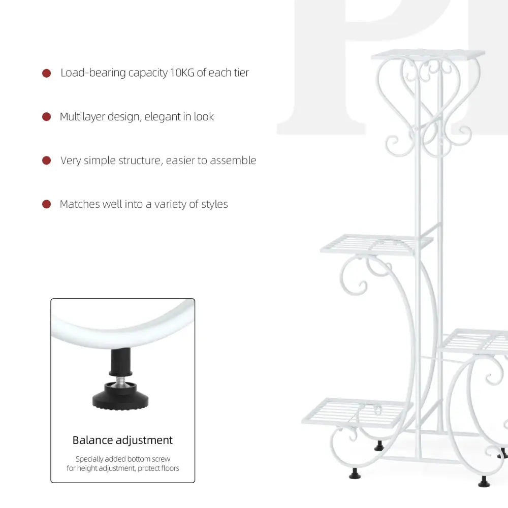 DecorBites™ Metal Plant Stand for 4 Flower Pots