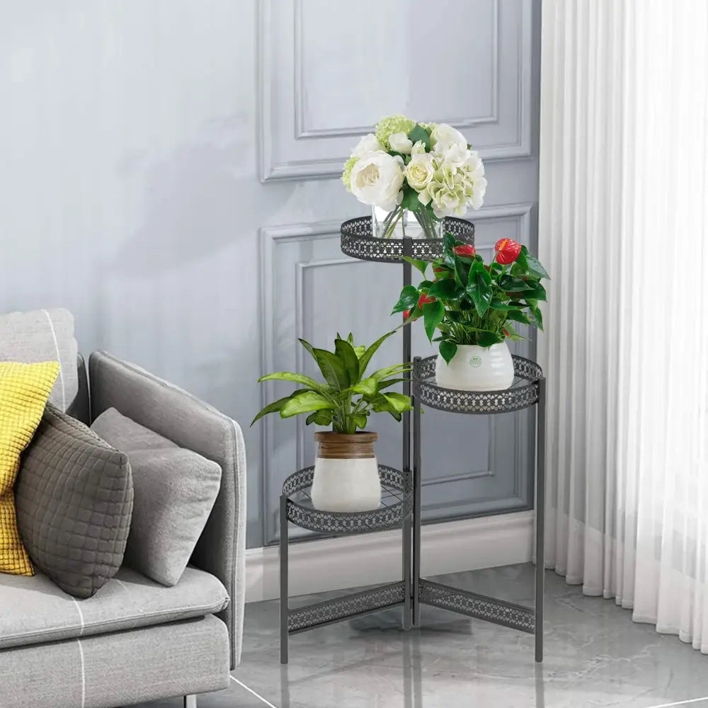 DecorBites™ Metal Plant Stand for Indoor and Outdoor