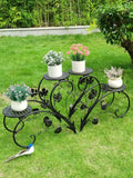 DecorBites™ Metal Plant Stand Set for 4 Potted Flowers