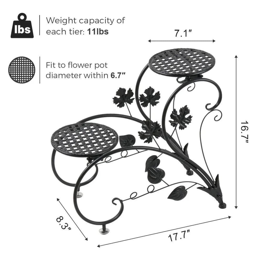DecorBites™ Metal Plant Stand Set for 4 Potted Flowers