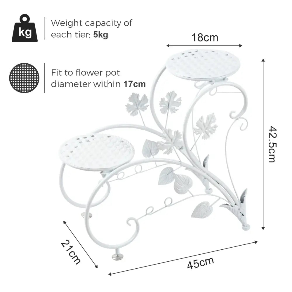 DecorBites™ Metal Plant Stand Set for 4 Potted Flowers
