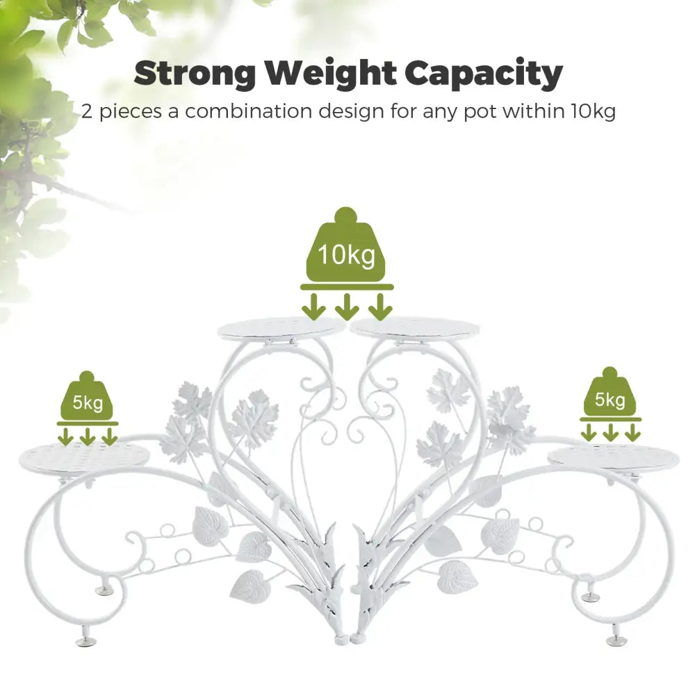 DecorBites™ Metal Plant Stand Set for 4 Potted Flowers
