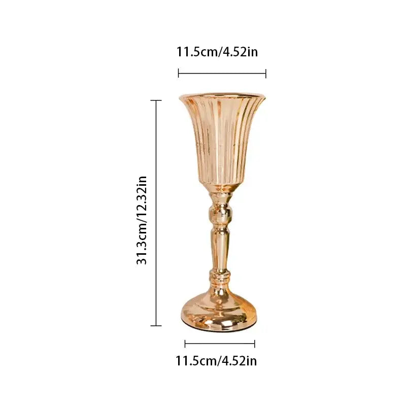 DecorBites™ Metal Trumpet Vase Wedding Centerpiece Decor