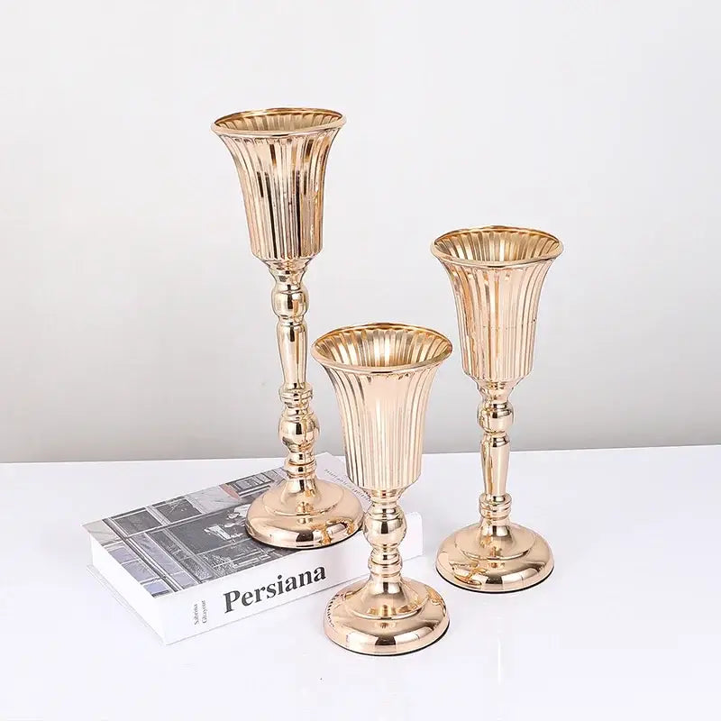 DecorBites™ Metal Trumpet Vase Wedding Centerpiece Decor